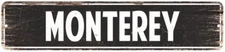 Monterey Vintage Look Personalized Metal Sign Chic 4x18 104180008032