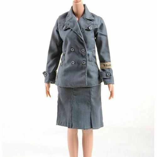 1/6 WWII German Lady Office Coat Skirt Clothing Fit 12'' Female Figure Body Toy