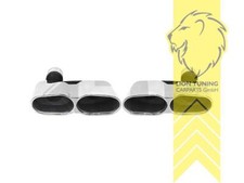 Edelstahl Endrohre Auspuff Blende Auspuffblenden für Mercedes Benz S-Klasse W221
