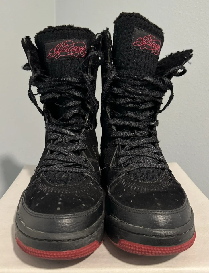 Nike Jordan Flight 9 Six Inch 414561-001 Talla 4Y Negro Rosa Foto 4 de 4