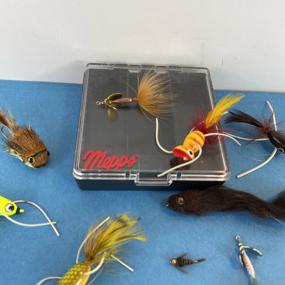 Mepps Flying Fish Fishing Lures LOT W/Box Vintage Rare Collection Foto 2 de 4
