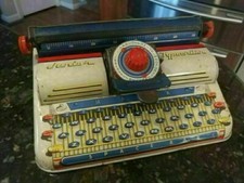 Vintage Junior Typewriter by Marx Tin Litho Lithograph Toy