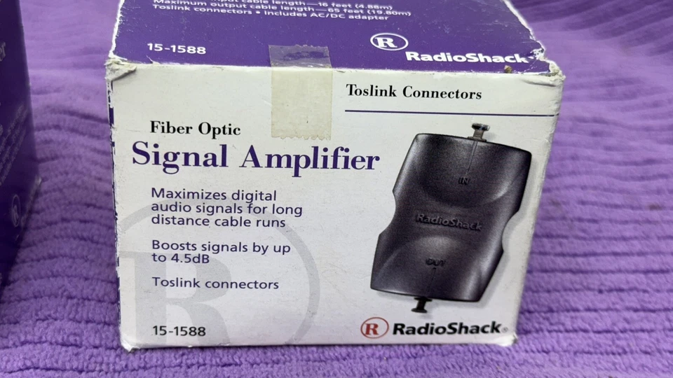 2X Radioshack Toslink Fiber Optic Signal Amplifier Active 15-1588 Radio Shack 🔥 - Image 2 of 4