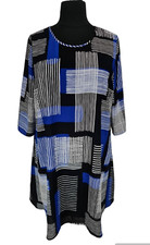 LANE BRYANT Womens Shirt Dree Knee Length Plus Size 18/20 Blue Geometric 262P