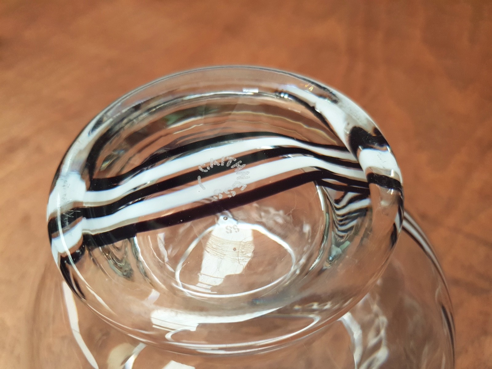 Caithness large, Crystal Glass Footed Bowl / Vase Swirl VGC eBay