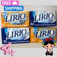 Lirio Jabón De Lavandería Amarillo & Blanco 400 Gr Ea. (x4) Laundry Soap Bar