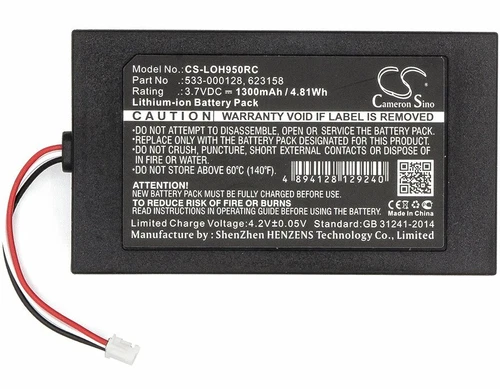 Replacement Battery for Logitech Harmony 950,915-000260,Elite,915-000257,623158