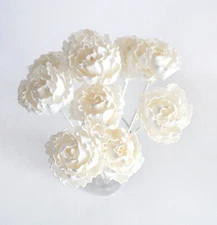 10  White Chysanthemum Sola Flower Reed Diffuser 3" for Aroma Home Fragrance Oil