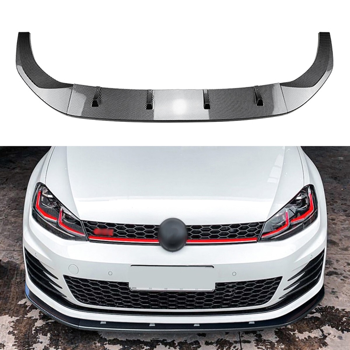 フォルクスワーゲンゴルフ7GTI R-LINE フロントリップ2013-2016 Amazon.com: ADAPEY Front Bumper Lip Compatible with 2013