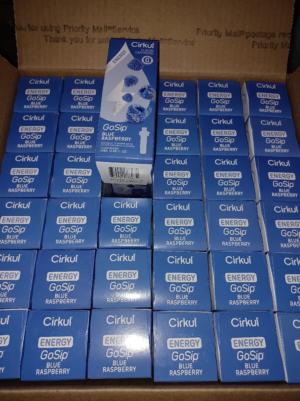 Cirkul GoSip Energy Flavor Cartridges 36 Packs of Blue Raspberry