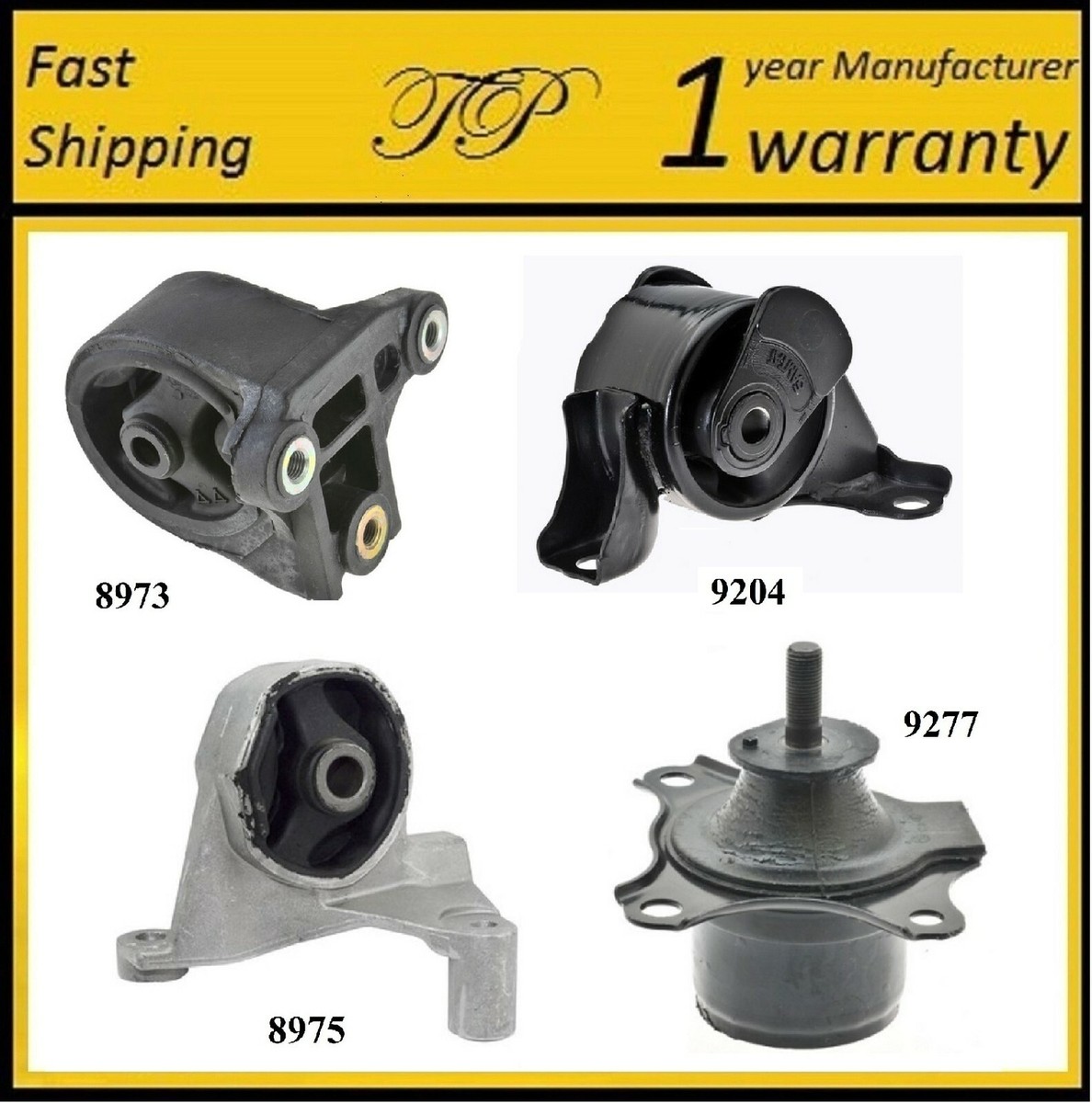 4 PCS MOTOR & TRANS MOUNT FOR 2001, 2004-2005 Honda Civic 1.7L 2
