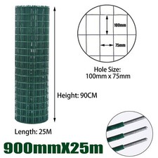 50m Welded Wire Mesh Aviary Fencing Fence Chicken Rabbit Garden Galvanised 25M