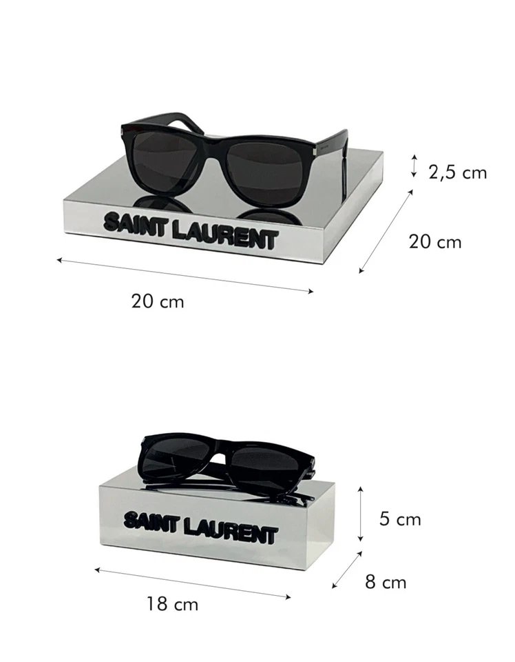 Nuevo SAINT LAURENT Conjunto de Micro Elementos Institucionales Soporte Expositor Original Foto 2 de 3