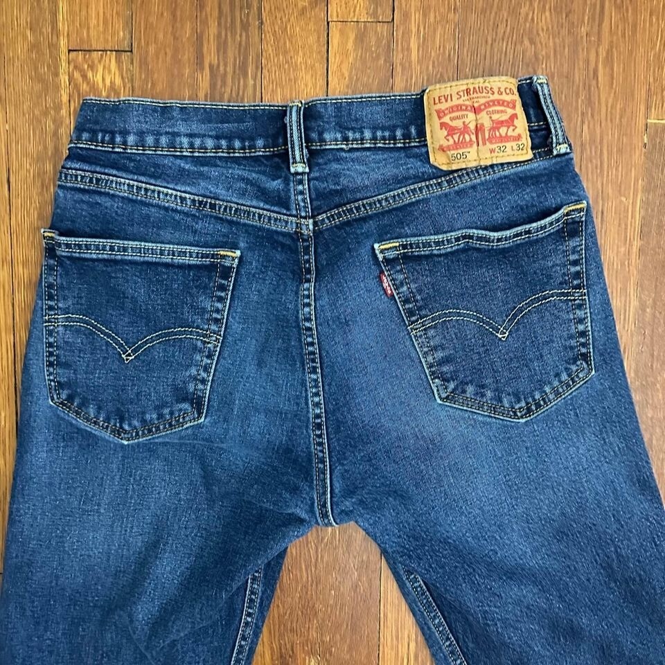 505 Levis Mens Jeans (32x32) Regular Straight Gem