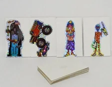 1998 BRAND IMPORTS Prism Holo Metallic ALIENS Vending Stickers 13 Total 4.5" 
