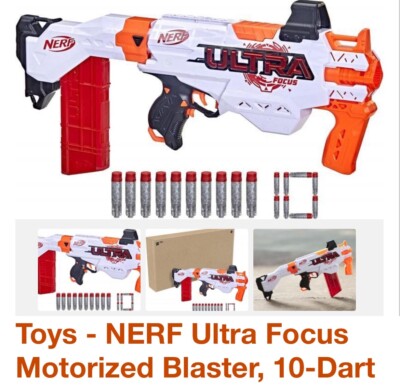 NERF GUN Ultra Focus Motorized Blaster, 10-Dart Clip (Amazon Exclusive)