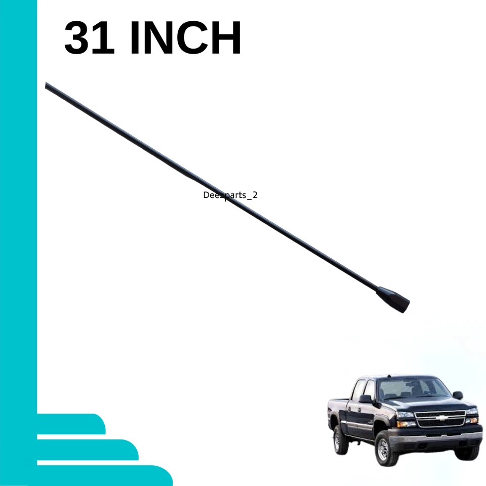 Antena 31" negra para Chevrolet Silverado 1500 2500 3500 1999-2006 hembra Foto 3 de 4