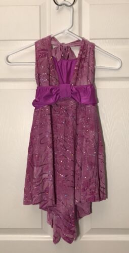 Revolution Purple Dance Costume Lyrical Dress Size Large Child - Afbeelding 1 van 7