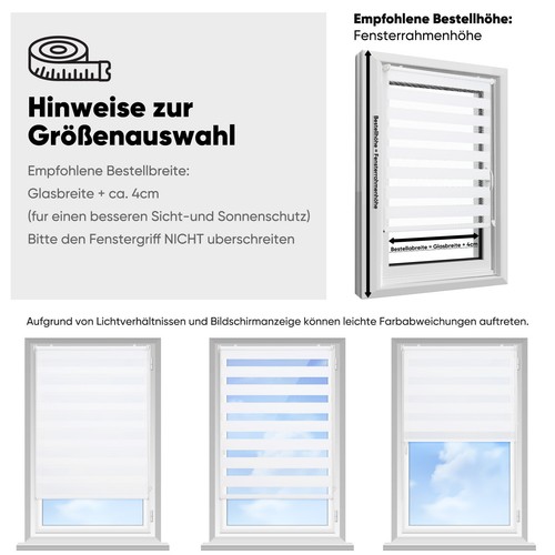 Doppelrollo Duo Rollo Klemmfix ohne Bohren blickdicht Fensterrollo Zebrarollo - Zdjęcie 9 z 77