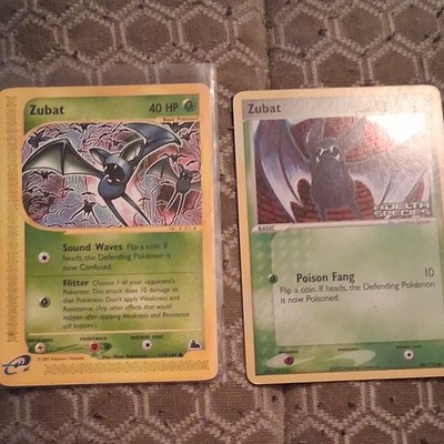 Pokémon TCG EX Delta Species Zubat Card Lot 2Cards 57/113 58/113 40HP 50HP