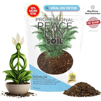 8.2 Quarts Peace Lily Soil   Well-Draining Potting Mix for Indoor Plants