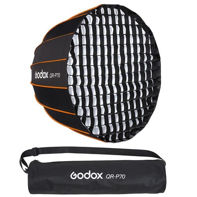 Godox Quick Release Parabolic Softbox QR-P70 27.5 inch / 70cm with Honeycomb ...