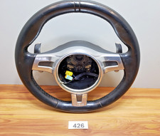  15-18 Oem Porsche Cayenne Turbo S 958 Steering Wheel Leather Brown W Paddle