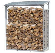QUICK STAR Aluminium Kaminholzregal 143 x 70 ...