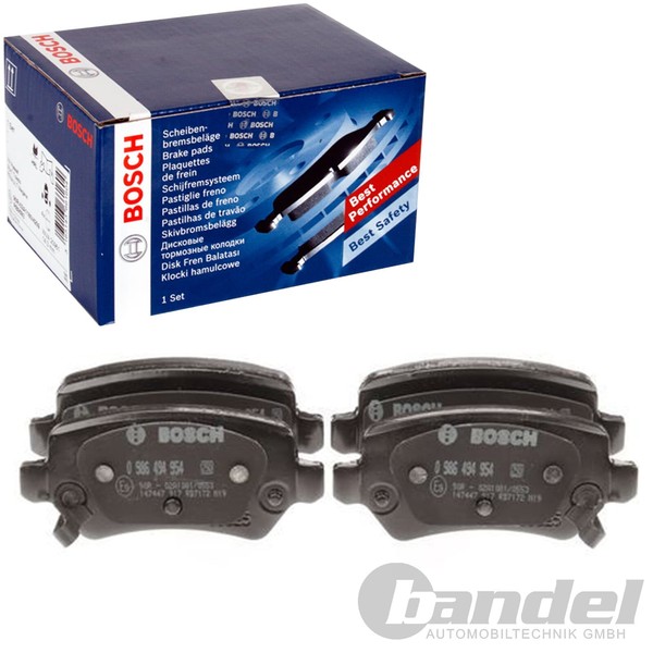 Bosch BremsbelÄGe Satz Hinterachse Passend FÜR KIA Cee'd PRO | 0 986 494 954-image