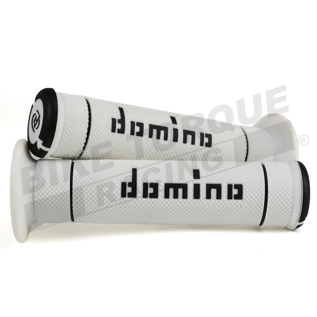 Genuine Domino A240 White & Black Grips for Rieju Bikes