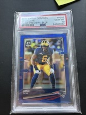 NFL 2020 Donruss Patriots Josh Uche Optic Blue #/125 Rookie Card *GEM MT 10*. rookie card picture