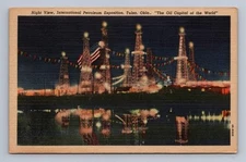 Oakhurst Vintage Oklahoma Postcard TULSA Petroleum Expo Oil Capital World 1949