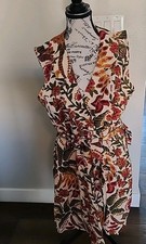Farm Rio Linen Mini Dress Sleeveless Pineapple Floral Print Size XL BELTED