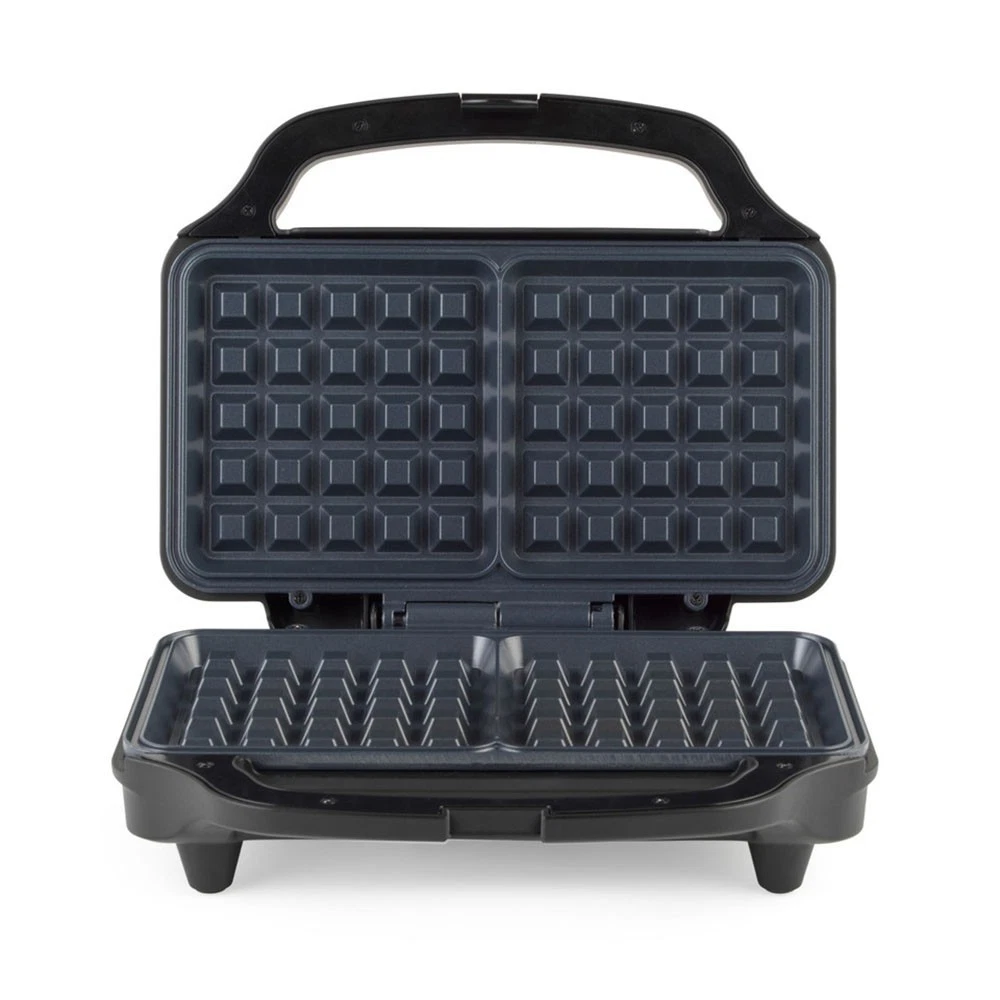 Salter Deep Fill Double Waffle Maker Black Extra Deep Cooking Plates Refurbished