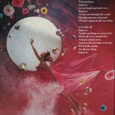Imprévu COTY Perfume 1970s Print Ad Pink Moon Fairy Fantasy Fragrance Lady VTG.