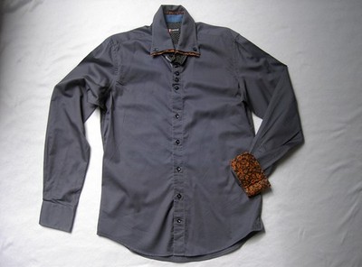 7 camicie Langarm Herrenhemd Grau Gr. M Business Hemd Schlank geschnitten