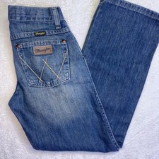 Wrangler Retro Boys Relaxed Boot Jeans Medium Wash Denim 10BRT20NS Size 10 Reg