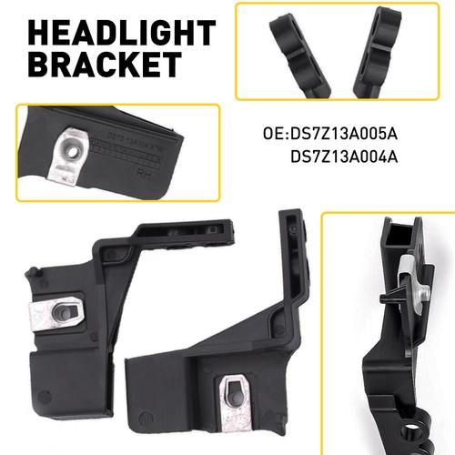Kit de soporte de montaje de lámpara de faros ABS negro para Ford Fusion 2014 2015 2013-2016 - Imagen 14 de 17