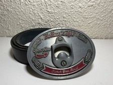 Bottoms Up Quench Your Thirst Open Here Belt Buckle with Bottle Opener 48 Belt