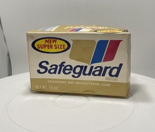 Vtg Safeguard Beige Deodorant Antibacterial Soap Bar New Super Size 7 oz NOS