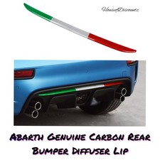 Abarth Echt Kohlefaser Heckdiffusor Stoßstange Lippe Abdeckung Italienisch 500 595 695