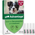 Spot On Flea Treatment for Large Dogs 10-25kg, Fast Acting 4 Pipettes