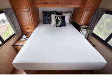 Set of 3 RV King Fitted Sheets White 300TC 60/40 CottonPoly Blend Bedding 72x80x