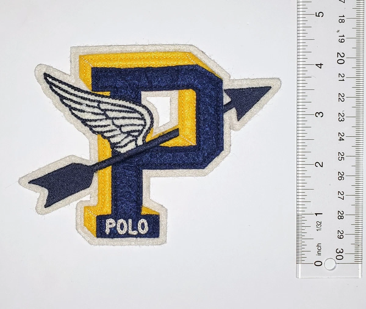 Rare Polo Ralph Lauren P Arrow Letterman Patch
