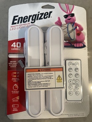 Energizer Battery Operated Mini LED Under Cabinet Lights with Remote (2-Pack)