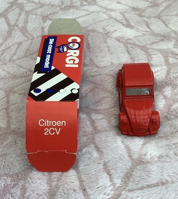 Corgi 1985 Die-cast Model Car Red Citroen 2CV With Box In Very Good ...