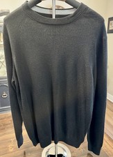 NEW Christian Lacroix 100 Merino Wool Black Crewneck Sweater Size M