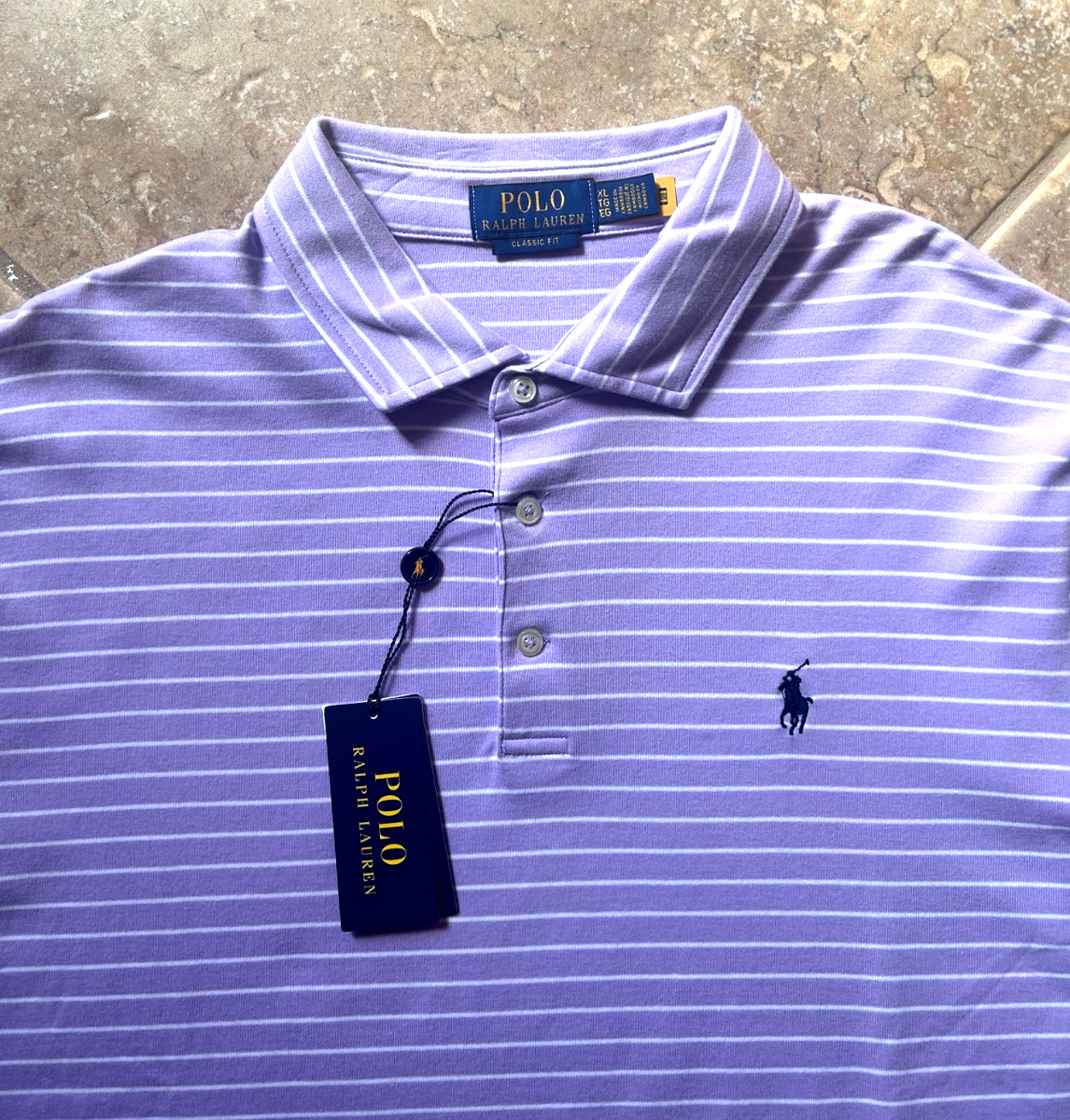 Polo Ralph Lauren Classic Fit Interlock Polo Shirt XXL Purple