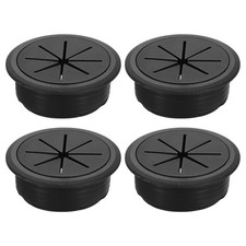 4 Pcs Desk Grommet, 1.97 Inch 50mm Desk Cable Hole Cover, Black