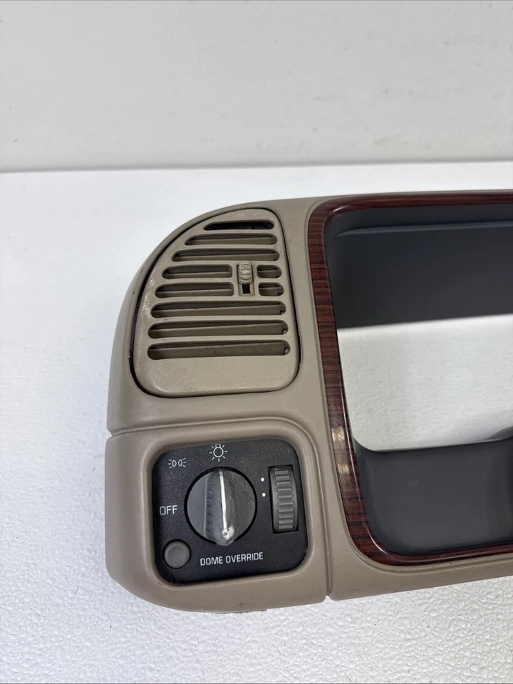 1999-2000 Cadillac Escalade Instrument Cluster Dash Bezel OEM Tan Woodgrain - Image 2 of 4